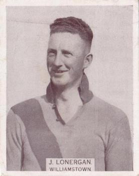 1933 Wills's Victorian Footballers (Large) #156 John Lonergan Front